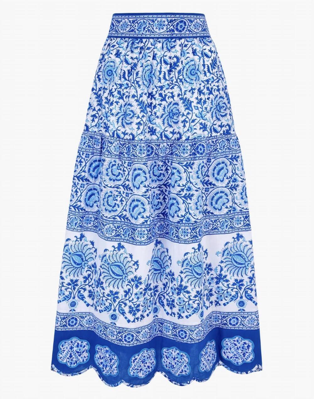 NEW PINK CITY PRINTS women's anora skirt in azure